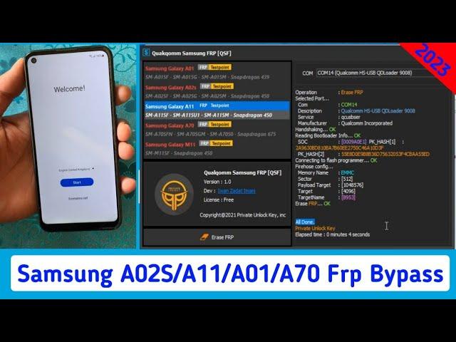 Samsung A11 FRP Bypass Android 12 | Samsung A11 A01 A02S A70 M11 | *#0*# Not Working