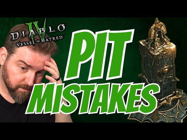 5 Diablo 4 Tips - Common PIT MISTAKES You Don't Want To Make! (Season 6 Vessel of Hatred)