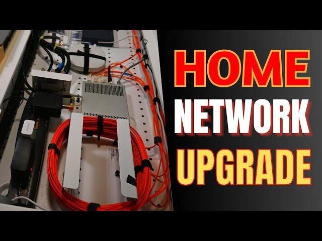 Home Networking Upgrade - 10Gb Fiber, UPS, CAT6 Gigabit - ULTRA CLEAN NETWORK PANEL SETUP