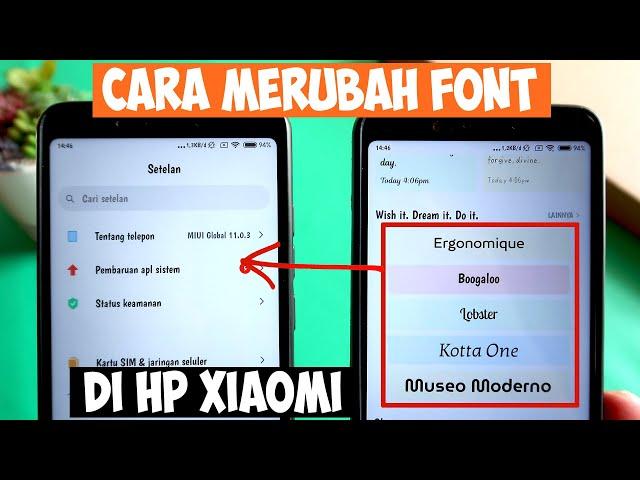 Cara merubah font di hp xiaomi | Redmi Note 5