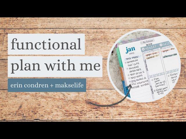 Functional Plan with Me ft Planner Kate | Erin Condren Vertical LifePlanner | MakseLife Goal Setting