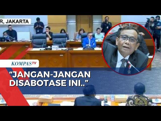 Mahfud MD Diinterupsi karena Mic Mati: Jangan-Jangan Disabotase ini, Kalo Mau Buka-Bukaan Ayolah...