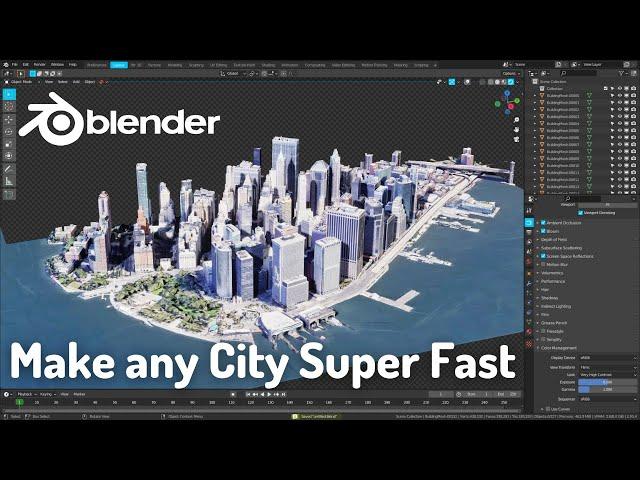 Create any City in Blender SUPER Fast with Google Maps