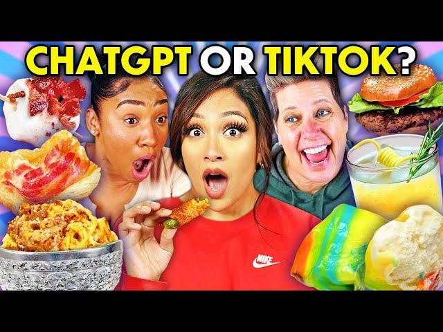 A.I Food Vs. TikTok Trend Challenge! | People Vs. Food