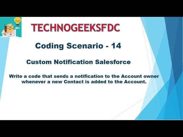 Coding scenario 14 || Custom notification in salesforce