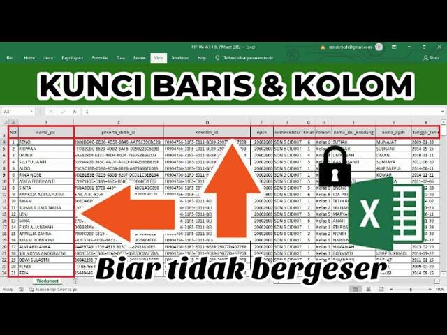 Easy Ways to Lock Column and Row Positions in Ms Excel Using Freeze Panes