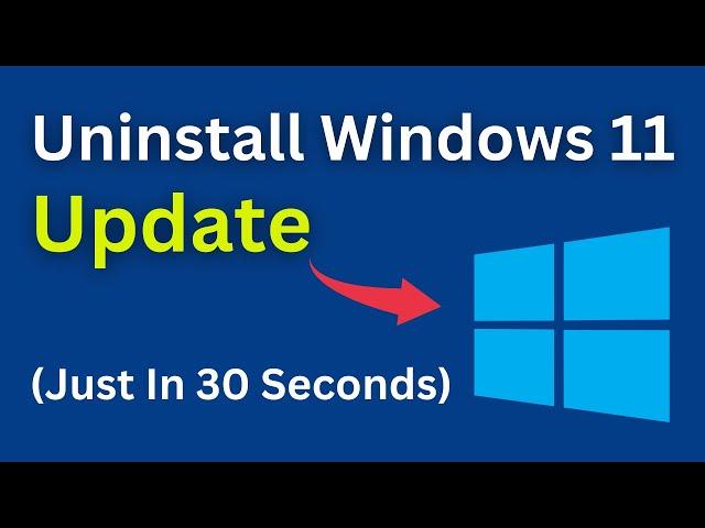 How To Uninstall Windows 11 Update | Uninstall Updates From Windows 11 (Easy Way)