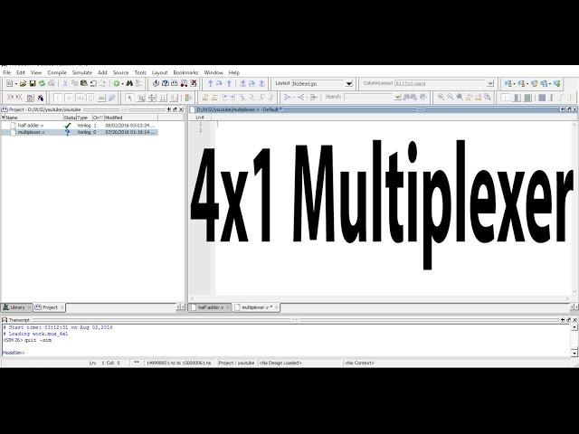 Verilog code of 4x1 Multiplexer