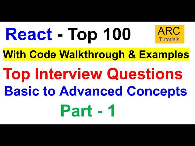 Reactjs Top 100 Interview Questions and Answers - Part 1