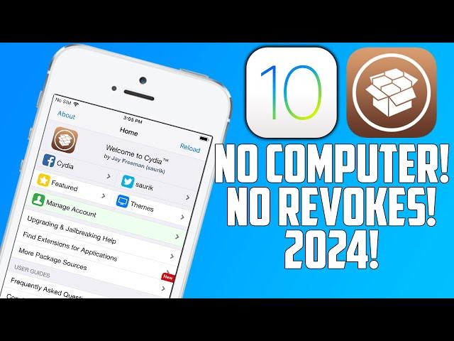 How To Jailbreak iOS 10.3.4 & 10.3.3 (No Computer/Revokes!) 2024! iPhone 5, iPhone 5C, iPad 4