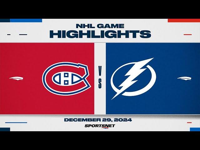 NHL Highlights | Canadiens vs. Lightning - December 29, 2024