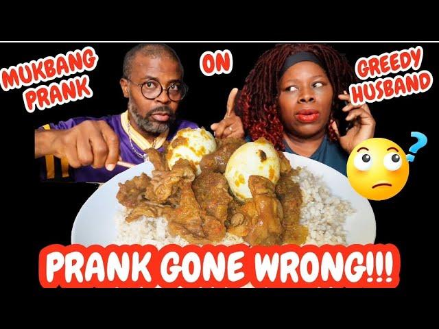 Must Watch! Prank Gone Wrong: Greedy Husband Eats All the Food | African Mukbang