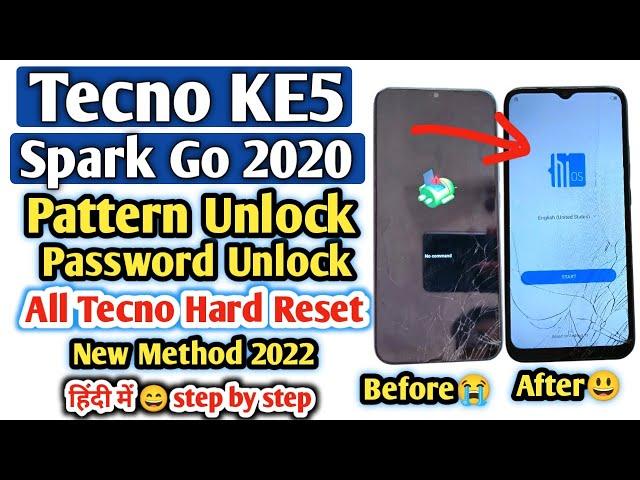 Tecno KE5 (SPARK Go 2020) Hard Reset | Tecno Ke5 Pattern Unlock (Without PC) 2022