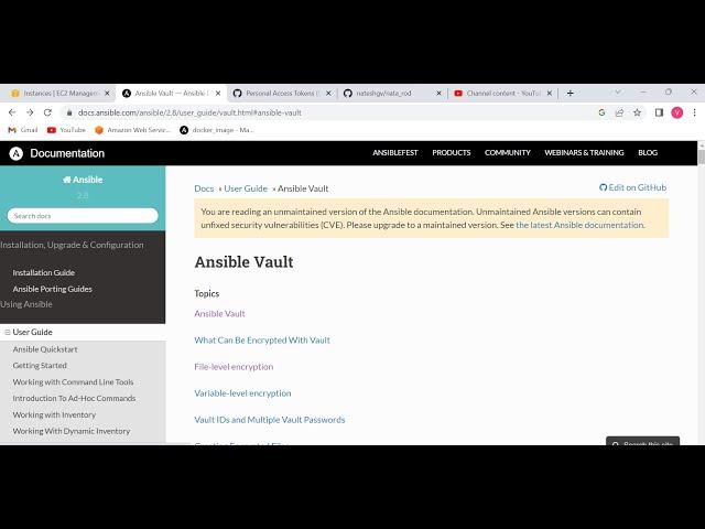 Ansible-Vault Tutorials (how to pass the sensitive data in ansible)