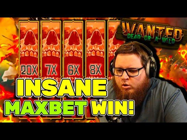 INSANE BONUS ON WANTED DEAD OR A WILD (MAX BET)