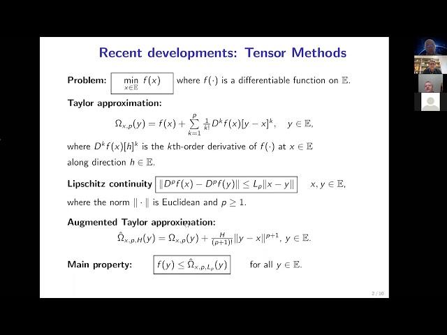 OWOS: Yurii Nesterov - "Superfast Second-Order Methods for Unconstrained Convex Optimization"