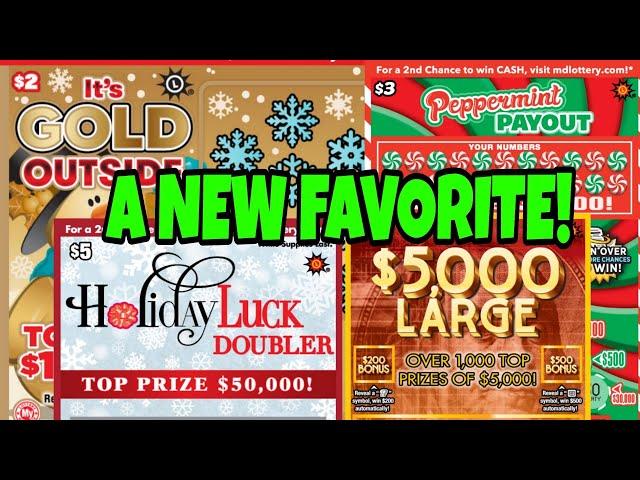  HOLIDAY LUCK DOUBLER IS STILL WINNING! MD LOTTERY CHRISTMAS HOLIDAY SCRATCH OFF TICKET #scratchers