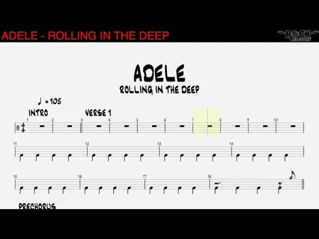 ADELE - Rolling in the deep [DRUMLESS BACKING TRACK + DRUM SCORE]