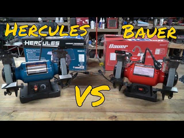 Harbor Freight Bauer VS Hercules 8" Bench Grinder comparison and review!