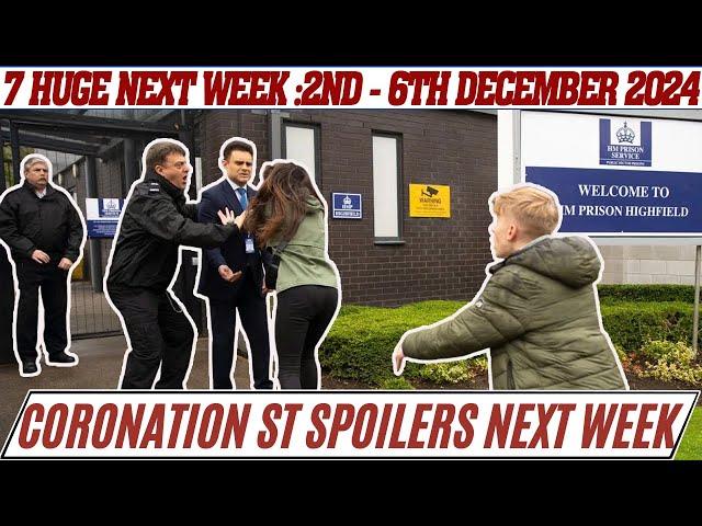 7 Huge Coronation Street spoilers next week for 2nd - 6th December 2024