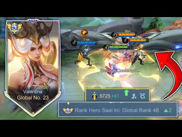 MODE PUSH MMR GLOBAL VALENTINA PERFECT ROTATION & GAMEPLAY!! - MOBILE LEGENDS