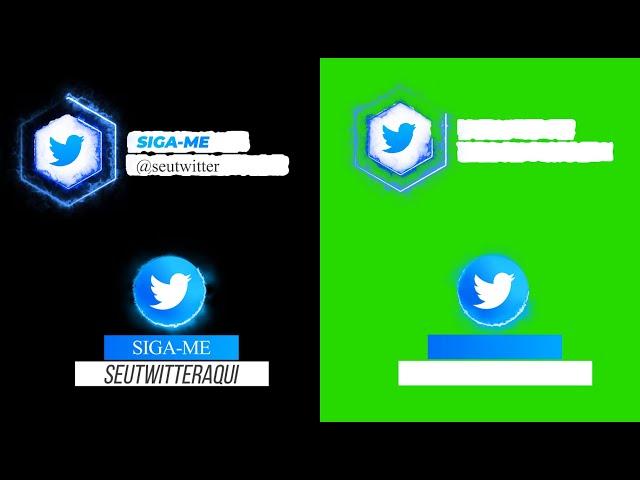 Animação TWITTER / Green screen twitter / lower third twitter / barrinha twitter, Chroma Key Twitter