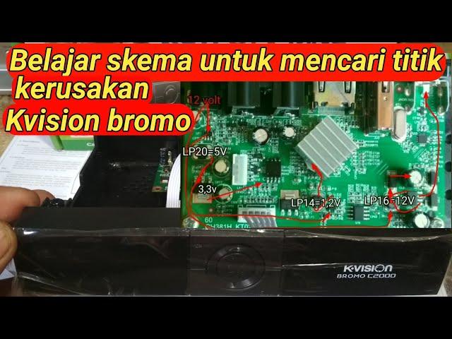 skema memperbaiki kvision bromo c2000 mati total dan mata merah dan tidak ada sinyal