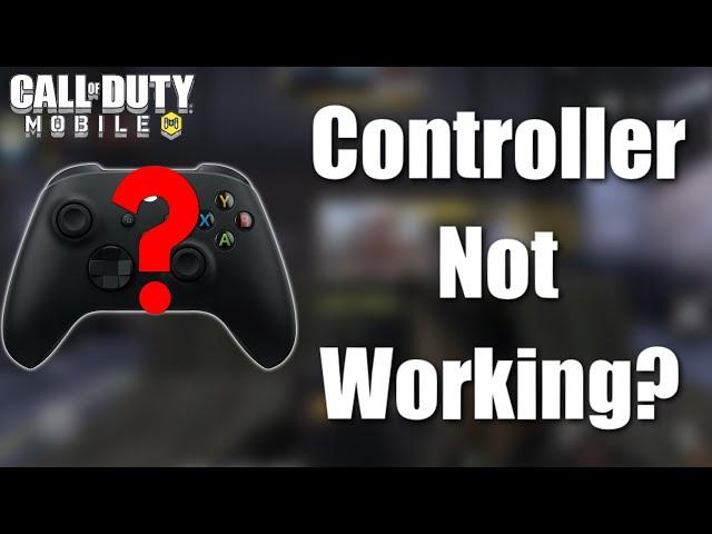 How To Fix COD Mobile Controller Connected But Not Working!