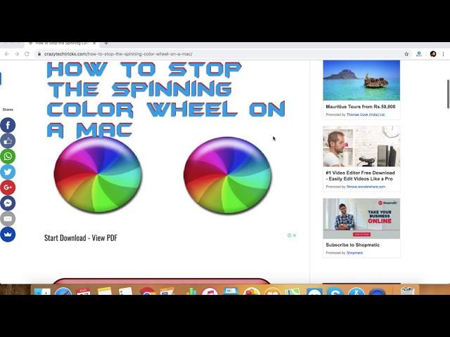 How to Stop the Spinning Color Wheel on a MAC without losing Work or Data