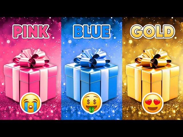 Choose Your Gift...! Pink, Blue or Gold ⭐️ How Lucky Are You?  Quiz Kingdom