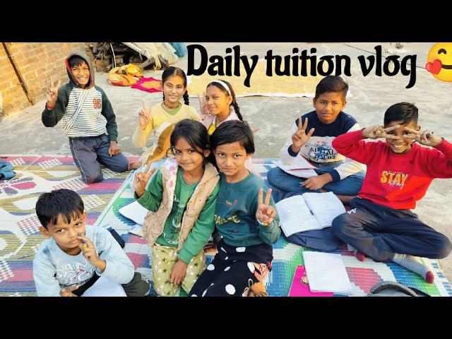 Daily tuition vlog  || Junior's study point || #tuitiontime #mastitime #class1to5