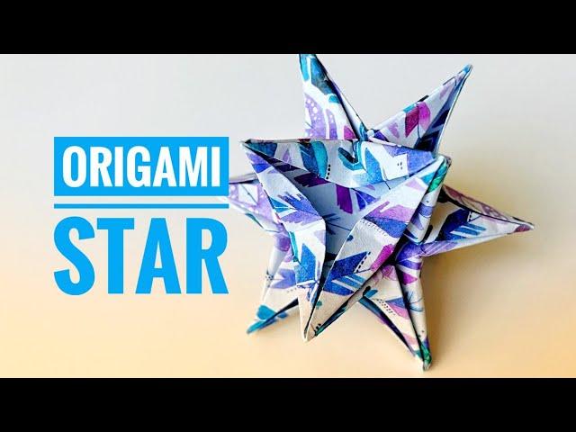 Easy 3D Origami Star Tutorial (No Cutting!)