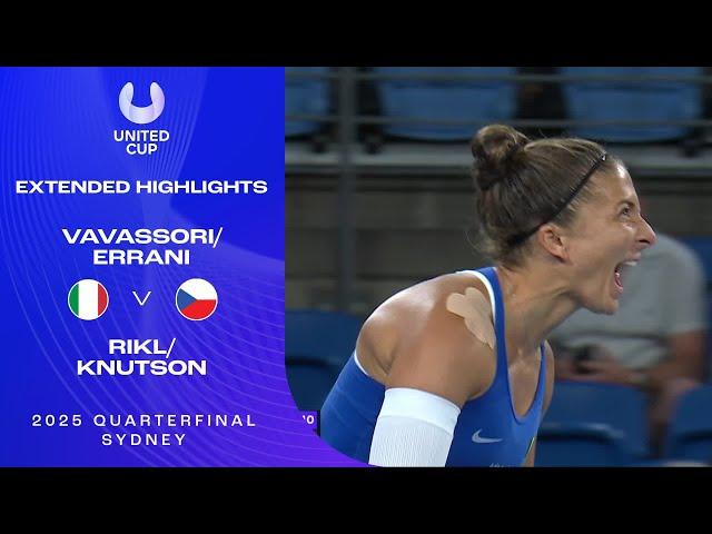 Vavassori/Errani v Rikl/Knutson Extended Highlights | United Cup 2025 Quarterfinal