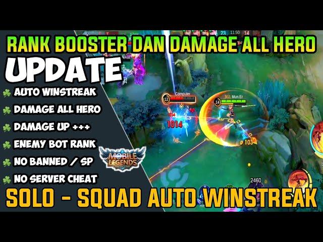 UPDATE RANK BOOSTER DAN DAMAGE MOBILE LEGEND TERBARU !! AUTO WINSTREAK