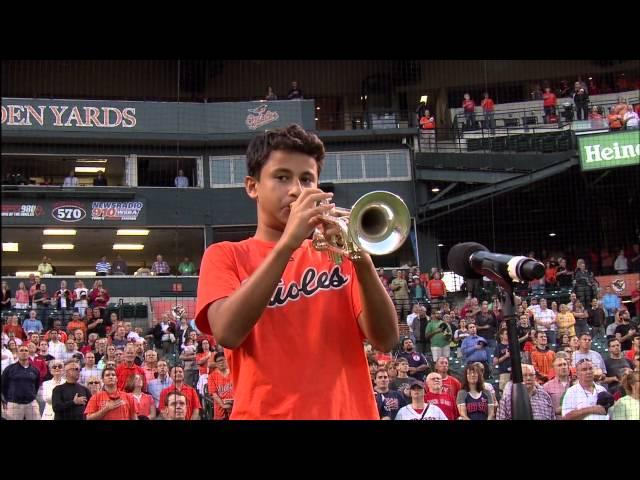 The Star Spangled Banner King Performs for the Baltimore Orioles