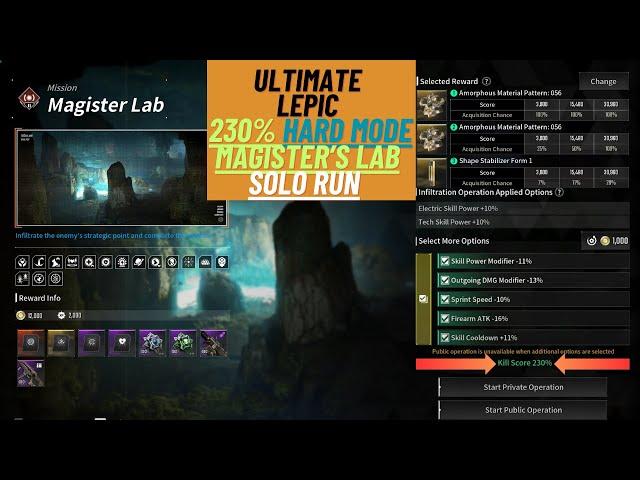 Ultimate Lepic-Magister's Lab 230% Hard Mode run Solo - The First Descendant