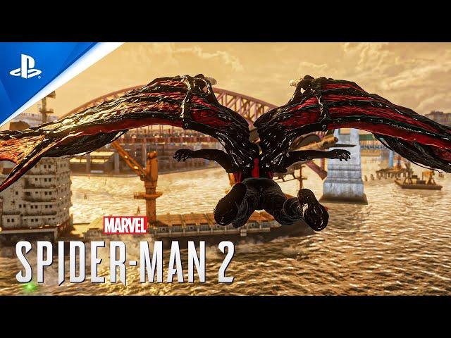 Marvel's Spider-Man 2 Venom Web Wings on Symbiote Spider-Man