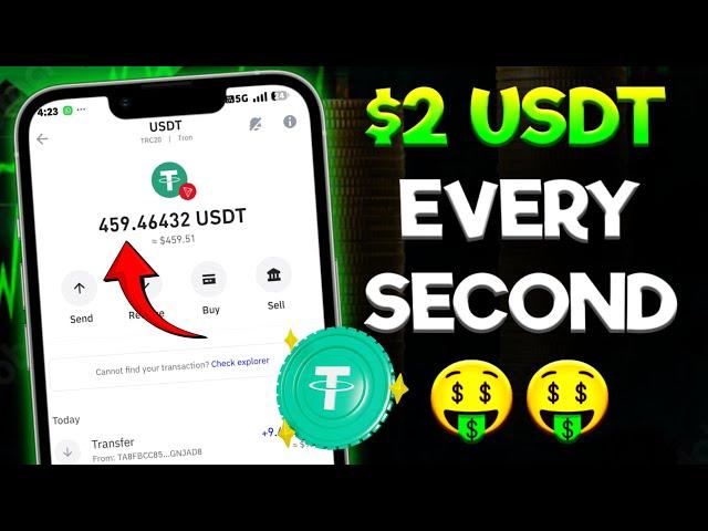 Get $2.44 USDT Every Second  ◾ USDT earning website 2024 ◾ Make Money Online 