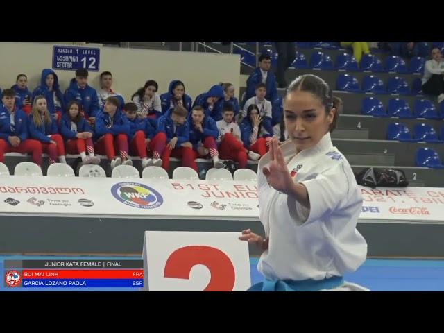 FINAL JUNIOR 2024 II BUI MAI LINH (FRA) vs GARCIA LOZANG PAOLA (ESP) II European Karate Championship