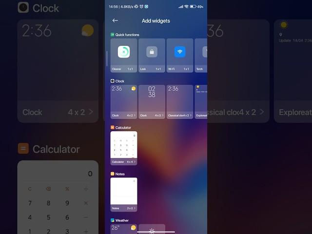 Find Old MIUI 13 Widgets panel in MIUI 14 | Redmi K50i