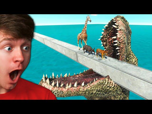 ESCAPE the GIANT T-REX in ARBS!? (Reaction)