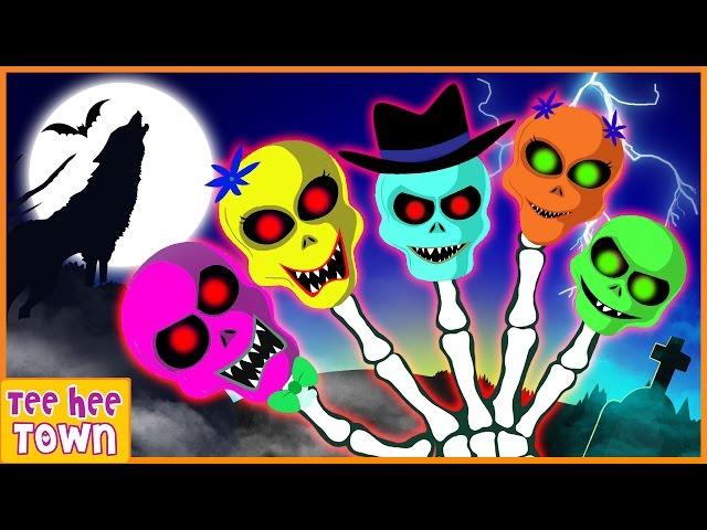 Skeleton Finger Family Rhymes Part 2 | Scary Nursery Rhymes by Teehee Town