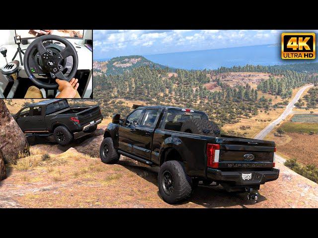 Ford F-250 Super Duty & Nissan Titan | OFFROAD CONVOY | Forza Horizon 5|Thrustmaster T300RS gameplay