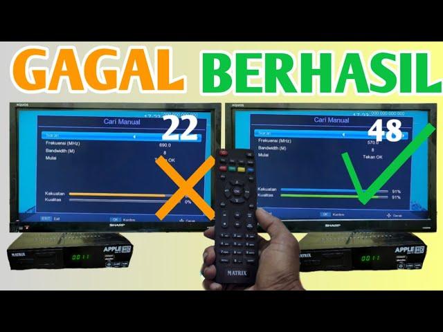 HOW TO MANUALLY SCAN A LOST TV BROADCASTING ON THE SET TOP BOX