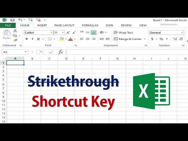 Strikethrough Shortcut Key In Excel