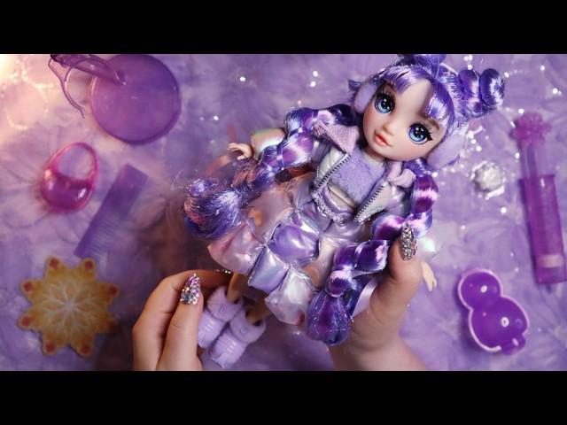 ASMR Doll Unboxing  Rainbow High Winter Wonderland Violet Willow Review  (Adult Collector)