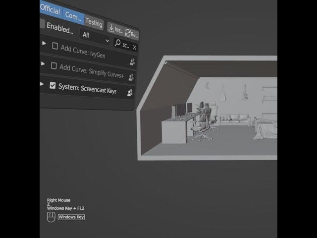 How to Install Screencast Keys in Blender Shorts