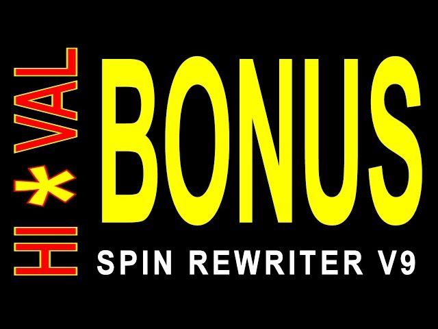 Spin ReWriter Bonus Hi Value Spin ReWriter Bonus Spin ReWriter Review