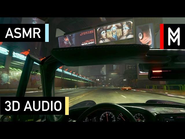 Realistic night drive in Porsche 911 | Cyberpunk 2077 | Path Tracing | Spatial Audio | ASMR