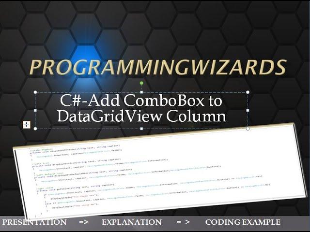 Adding ComboBox Column to DataGridView